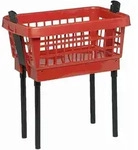LOCKWEILER W&auml;schekorb mit F&uuml;&szlig;en rot, 65 cm - Rot