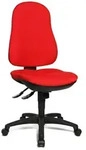 Topstar B&uuml;rostuhl Support SY, 8550 G21 Stoff rot, Gestell schwarz - Rot