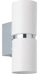 PASSA Wand-/Deckenleuchte Lampe Beleuchtung - L6 x H17 x AL8,5cm - chrom, wei&szlig; -