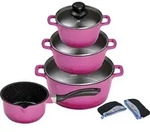 4/7tlg. KING&reg; Kochtopfset Aluguss BERRY / 10L / Topfgr&ouml;&szlig;en ca. &Oslash;16, &Oslash;16, &Oslash;20,