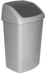 Curver Schwingdeckeleimer 25 Ltr. silber/anth - Grau/Silber