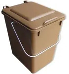 SULO Abfallsammler 10l Kunststoff braun mit Klappdeckel f&uuml;r Bioabfall - 1086533 -