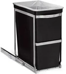 simplehuman 30 Liter ausziehbarer Abfalleimer - 5,7x5,7x26,2 cm; CW1124 - Schwarz