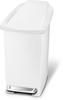 simplehuman 10 Liter schmal Treteimer, weißer Kunststoff - 8,6x8,6x68,1 cm;...