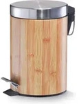 Zeller Treteimer, 3 ltr., Bamboodekor, Metall &Oslash;17x26 - Braun