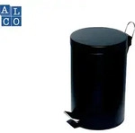 Alco Tretabfalleimer Stahl kunststoffbeschichtet 12l schwarz - Schwarz
