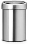 Brabantia Touch Bin 3 Liter Matt Steel Fingerprint Proof - Silber