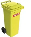 M&uuml;llgro&szlig;beh&auml;lter 80l HDPE gelb fahrbar,n.EN 840 SULO - Gelb