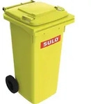 SULO M&uuml;llgro&szlig;beh&auml;lter 120l HDPE gelb fahrbar,n.EN 840 - 1074748 - Gelb