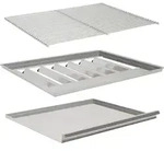 BBQ-Toro Grillrost Set, 60 x 48 cm, mit Flammenblech und Fettwanne, f&uuml;r