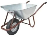 M&Uuml;BA Tiefmuldenkarre 90l Luftrad Stahlfelge m.Kugell - 79961 - Silber