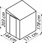 Globel E2.1.00286.4, Globel Ger&auml;tehaus Wand-Zierde LeanTo Gr&uuml;n