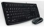 Logitech MK120, Kabelgebunden, USB, AZERTY, Schwarz, Maus enthalten - Schwarz