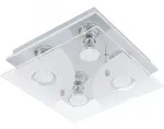 Neu LED Deckenleuchte Deckenlampe 4 Flammig Glas Chrom Eglo Lampe Leuchte