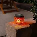 esotec Bruchglas Mosaik Solar-Tischleuchte BRILLANT Tischleuchte IP44 102066 - Bunt