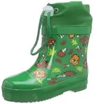 Playshoes Kinder Halbschaft-Gummistiefel aus Naturkautschuk, gef&uuml;tterter Uni -...
