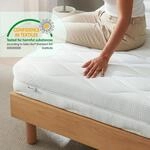 Kaltschaummatratze 180 x 200 cm atmungsaktiv Allergiker geeignet fest mit abnehmbarem