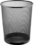 helit Papierkorb Mesh H2518595 26,5x28cm 15l rund Metall schwarz - Schwarz