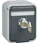 Schneider Electric Steckdose abschlie&szlig;bar 455019 16A AquaTop licht/basaltgrau -
