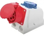 REV 0510603777 CEE Wandsteckdose 16 A 5polig 400 V, 230 V (0510603777) - Schwarz