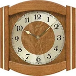 AMS Funk-Wanduhr, Funkwerk, 27x27x5cm, 5822/4 - Braun