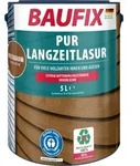 BAUFIX PUR Langzeitlasur nussbaum seidenmatt, 5 Liter, Holzlasur - Braun