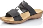 Rieker Damen Pantolette schwarz, Damen:41 EU - Schwarz - 41