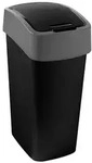 Curver Flip Bin 50L, schwarz / soft grey - Grau
