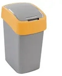 Curver Flipbin Abfalleimer 45 L - Gelb 02172-535 - Orange/Silber/Grau