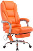 CLP Bürostuhl Pacific Kunstleder mit Massagefunktion, Farbe:orange