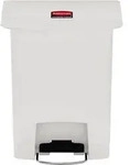 Rubbermaid - Pedal Eimer Slim Jim Schritt auf 30L Wei&szlig; | 1 St&uuml;ck - Wei&szlig;