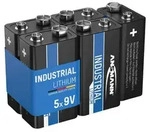 5x ANSMANN Industrial Lithium Batterie 9V E-Block &ndash; 6FR22 (5 St&uuml;ck) - Schwarz