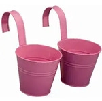 Siena Garden Blumentopf / Balkonkasten 2er Set, pink, &Oslash; 16 x 14,5 cm...