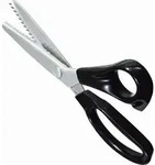Kleiber Edelstahl Zackenschere in schwarz, ca. 23,5 cm (9,25 inch)