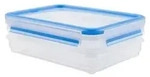 EMSA CLIP & CLOSE FRISCHHALTEDOSEN, Container, Quadratisch, 1 l, Transparent,