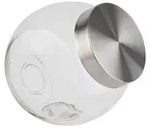 APS 637 Vorratsglas, 17 x 12,5 cm, H&ouml;he 18 cm, &Ouml;ffnung 9 cm - Transparent/Silber