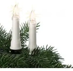 Hellum Lichterkette Riffelkerze f&uuml;r Au&szlig;en 15-tlg; 640151 - Wei&szlig;