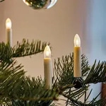 Hellum Lichterkette Riffelkerz.klar Innen 20tlg; 812046 - Wei&szlig;