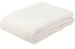 G&ouml;zze Kuscheldecke Wohndecke Cord Optik 150 x 200 cm wollwei&szlig; - Wei&szlig;