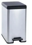 Curver Slim Bin 20L, 20 l, Quadratisch, Kunststoff, Schwarz, Silber, Terrasse, 250 mm