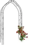 Relaxdays Rosenbogen, Vogel, HxBxT: 255 x 137 x 39 cm, Eisen pulverbeschichtet,