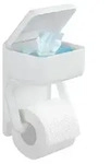 Maximex Toilettenpapierhalter 2 in 1, mit Ablage f&uuml;r feuchte Toilettent&uuml;cher -