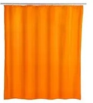 WENKO Dusch Vorhang Badewannen Anti Schimmel Orange 180x200 cm inkl. Ringe - Orange