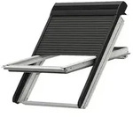 VELUX SML MK06 0000S, Motorisiert, Fest, Rollo, Schwarz, Einfarbig, Aluminium -