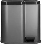 Curver Duo Tretm&uuml;lleimer Deco 15L mit 6L Inneneimern Hellgrau - Grau