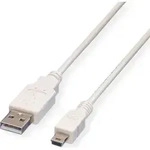 VALUE USB 2.0 Kabel, Typ A - 5-Pin Mini, wei&szlig;, 1,8 m