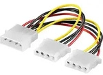 Goobay PC Y Stromkabel/Stromadapter 5.25, 1x Stecker zu 2x Buchse, HDD/5,25