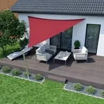 Sonnensegel 5x5x5m dreieckig weinrot Polyester wasserabweisend UV-Schutz Balkon