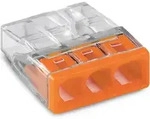 Wago 2273-203 Verbindungsklemme transparent orange f&uuml;r eindr&auml;htige Leiterarten
