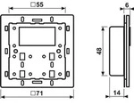 ALBRECHT JUNG GMBH JG KNX Komfortregler-Modul 4093 KRM TS D mit Tastensensor - Blau